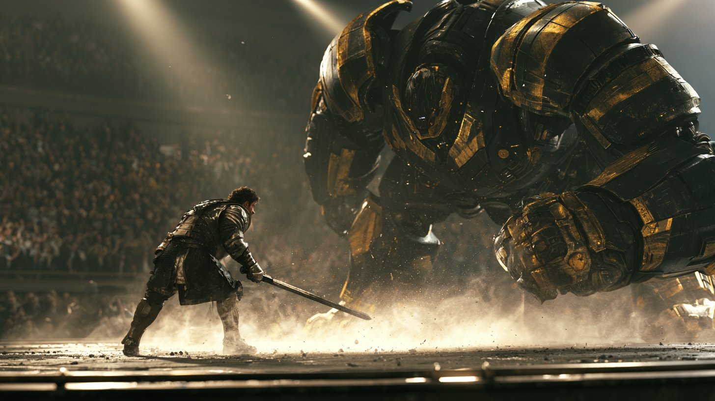 Champion charges the automaton